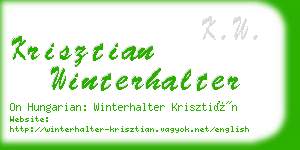 krisztian winterhalter business card